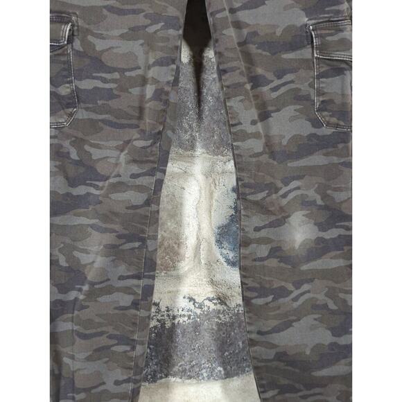 Anthropologie Level 99 Pants Woman's Size 29 Camo Utility Zip‎ Ankle Neutral - Picture 6 of 15